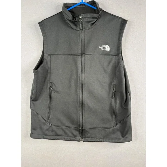 The North Face Canyonwall Vest Mens Large Black WindWall Softshell Fleece Lining