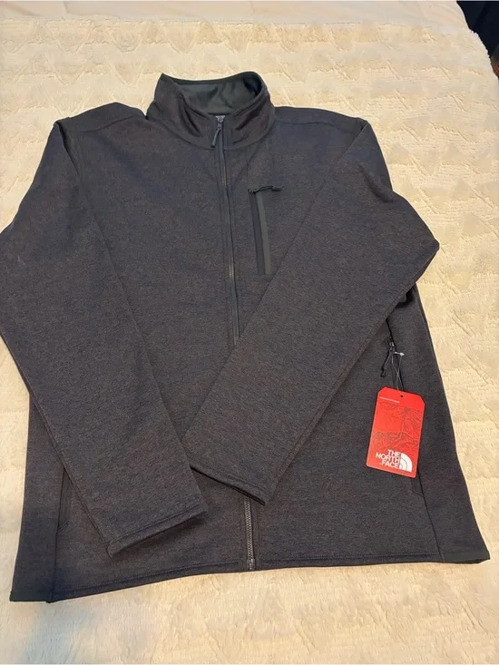 The North Face Men's Dark Gray Heather Lightweight Full-Zip Shirt Jacket
