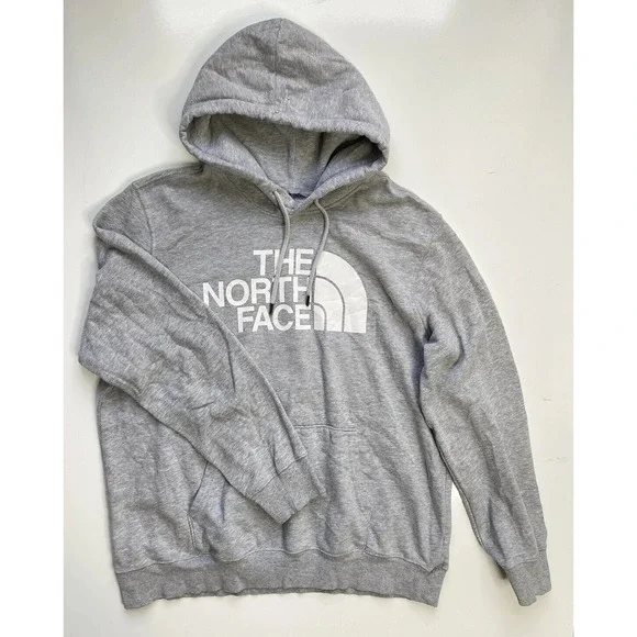 The North Face Half Dome Pullover‎ Hoodie Gray with White Logo / Men's XL