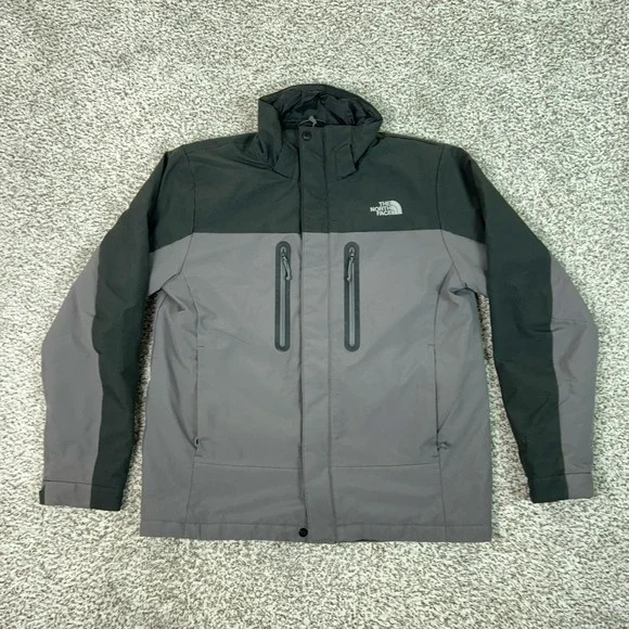 The North Face Jacket Mens Medium Gray Apex Softshell Insulated Winter Coat Gorp