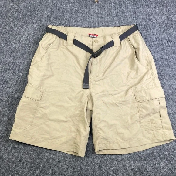 The North Face Paramount Peak Cargo Shorts Dune Beige Mens Large AJFF254 UPF 30