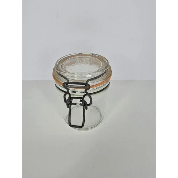 LE PARFAIT SUPER 330ml Glass‎ Canning Jar Canister VTG Wire Bale France
