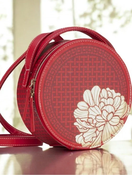 Estee Lauder New Lunar Year Round Crossbody Bag - Gold Flower Accent