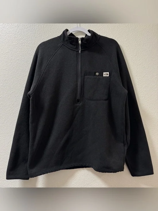 The North Face Gordon Lyons Sweater Fleece Quarter Zip Button Pocket Mens Med