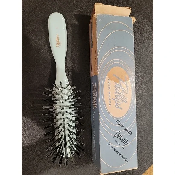 Vintage Phillips Brush‎ 31 Nylon Bristles Hair Brush 7 Row Style Brush Teasing