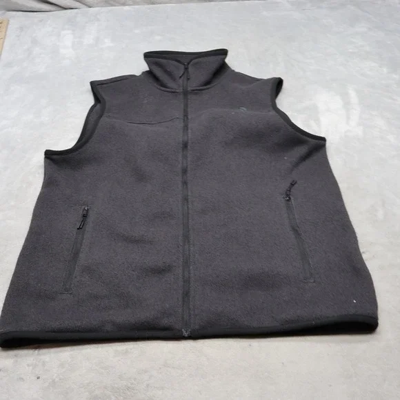 North Face Vest Mens Medium Black Front Range Fleece Lightweight Full Zip Casual