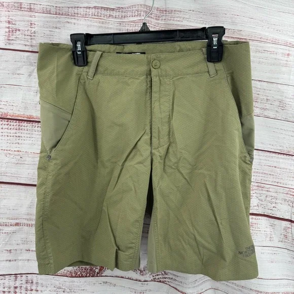The North Face Hiking‎ Shorts Mens Size 32 Green Honeycomb Ripstop Performance