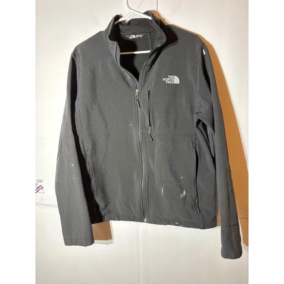 TNF Apex WindWall fleece-lined softshell jacket M Distressed‎ workwear black