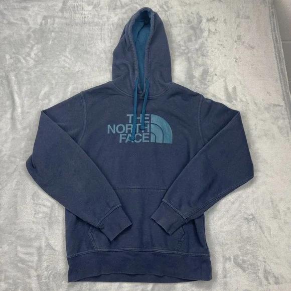 The North Face Hoodie Mens S Blue Regular Fit Raglan Sleeve‎ Pullover Drawstring