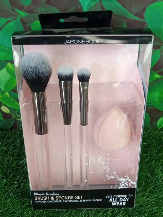 🛍️ Japonesque Clear Ultimate Blending Brush & Sponge Set