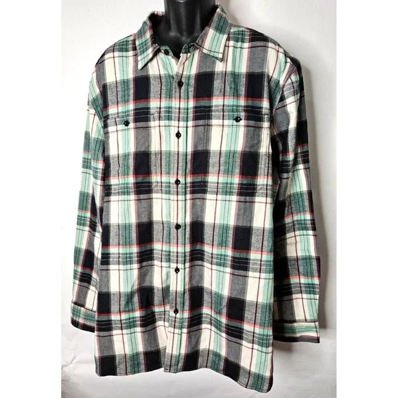 New  Mens North Face Arroyo Lightweight Flannel Plaid Button Down Shirt Size XXL