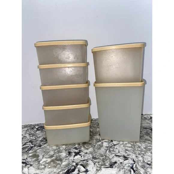 Vintage Tupperware Storage Freezer Containers 7 Bowls With Lids