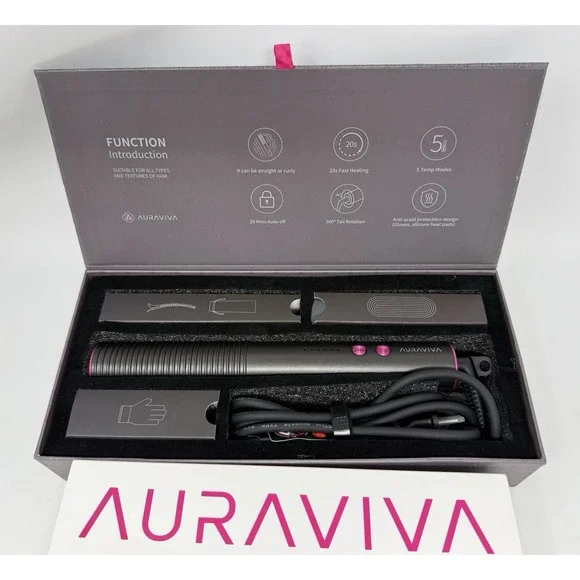 Auraviva Hair Straining Brush Wand‎ Women's New Open Box