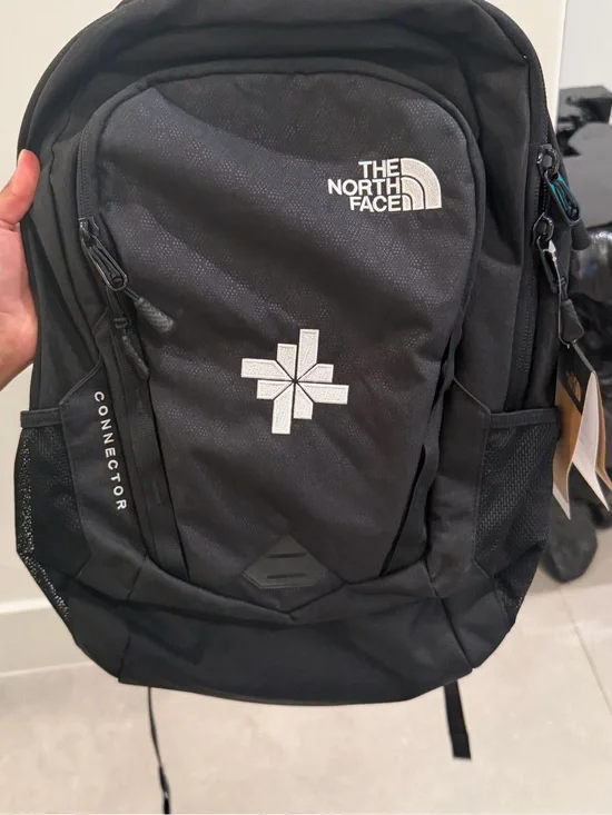 The North Face Black Connector Backpack with White Logo