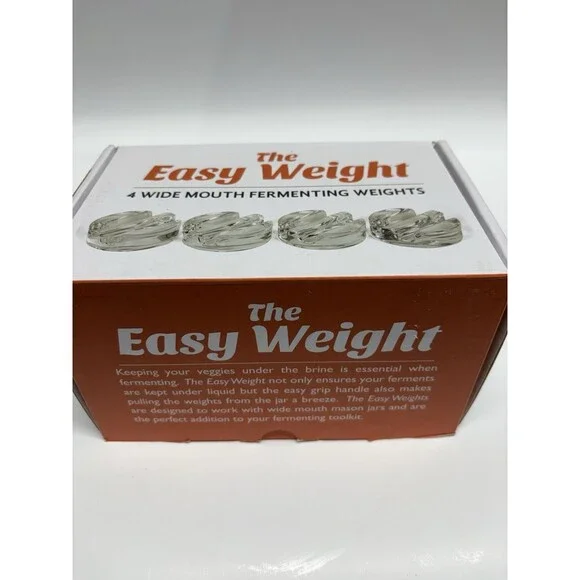 The Easy Weight Fermenting Weights 4 Pack Wide Mouth Mason Jar Glass