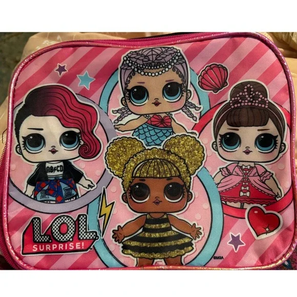 LOL Surprise Insulated Lunch Bag Pink Queen Bee Merbaby Rocker Girls Lunch Box