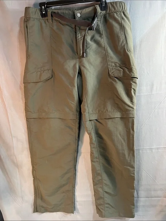 North face Olive Green Convertible cargo waterproof men’s LG