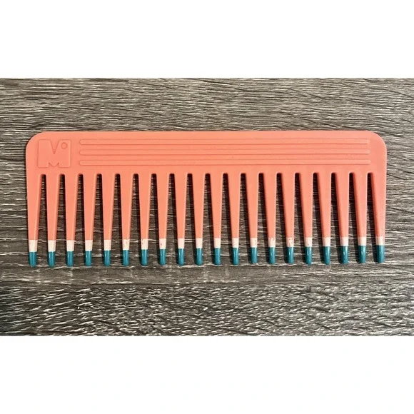 MEBCO Twice Dipped Wide Tooth Detangling Comb Coral Vintage 80'S/90'S