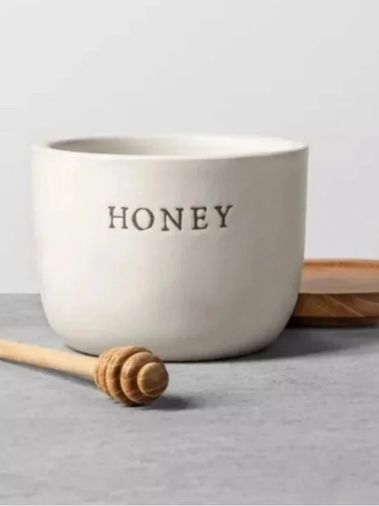 HEARTH & HAND NWT stoneware honey pot