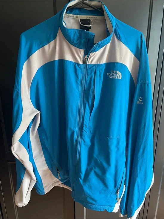 The North Face Flight Series Blue and White Zip-Front Athletic Jacket