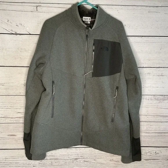 The North Face Gray Full Zip Chimborazo Fleece Jacket Men Large Vietnam‎