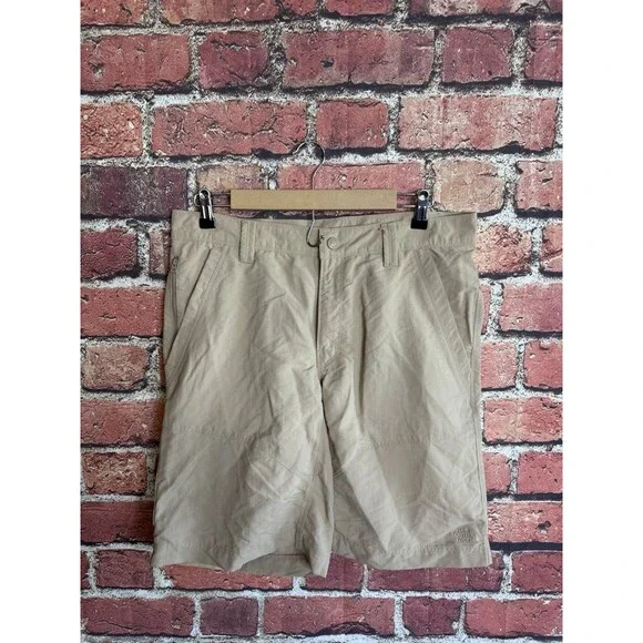 The North Face Mens Khaki Cargo Outdoor Shorts Size 34 Hiking