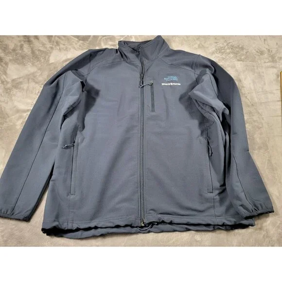 The North Face Men's Size XL Softshell Jacket Blue Windwall Sharif Munir‎