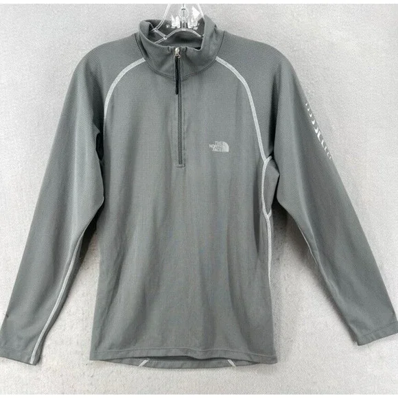 The North Face Flight Series 1/4 Zip Mens Small Gray Outdoors Pullover‎ Sweater