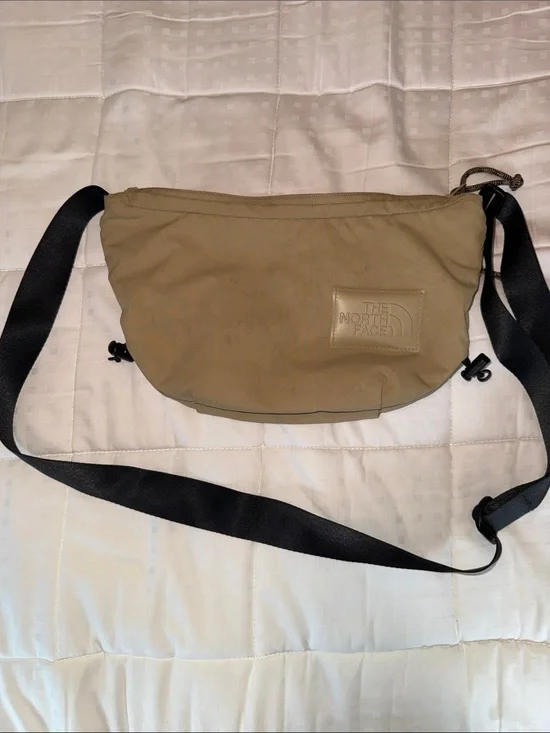 The North Face Tan and Black Belt Bag with Adjustable Strap