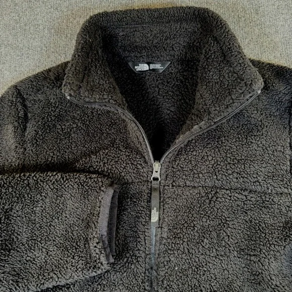 The North Face Mens Sherpa Fleece Full Zip Jacket Black S P High Pile Mock Neck