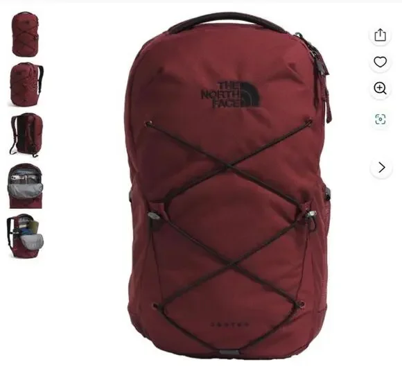 The North Face Jester Backpack 28L Laptop School Travel Bag - Burgundy