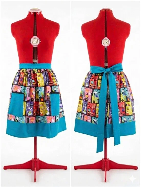 Mounter House Handmade Custom Half Apron,One Size fits most, Halloween