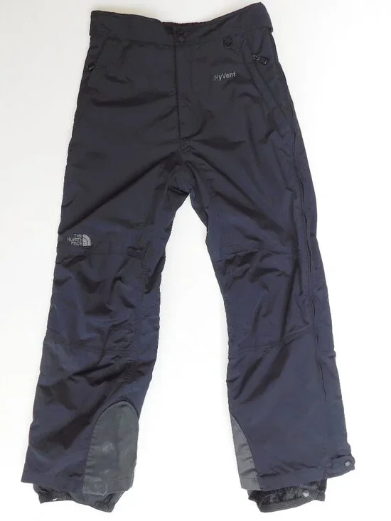The NORTH FACE Mens Medium Black Hyvent Full Zip Ski Snowboard Pants