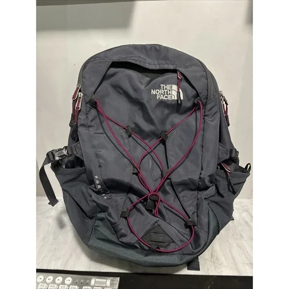 The North Face Borealis Gray Backpack Inside Stains And Ripped Pocket
