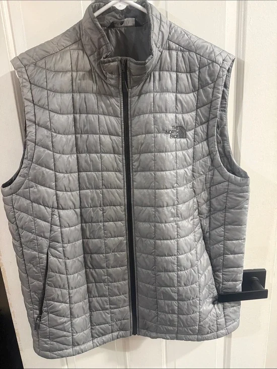 The North Face Silver Quilted Insulated Vest