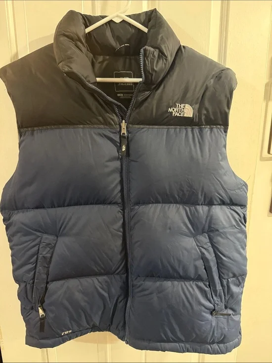The North Face Men's Two-Tone Black & Blue Puffer Vest