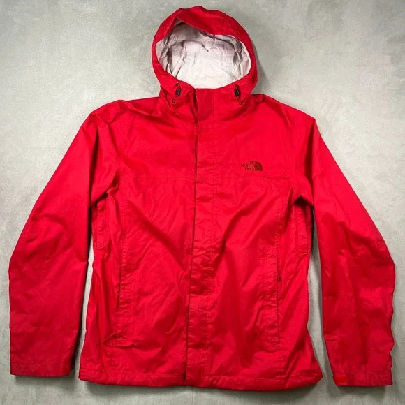 The North Face Venture 2 Jacket Mens L Red Hooded Waterproof Outdoor Windbreaker