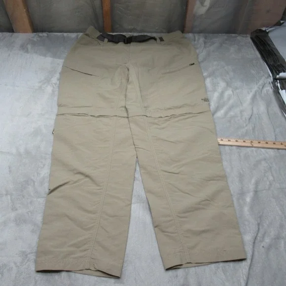 North Face Pants Mens XL Beige Paramount Trail Convertible Zip‎ Off Belt 37x29