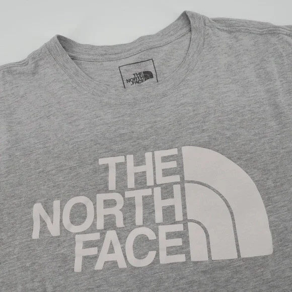The North Face T-Shirt‎ Gray Heathered Graphic Logo Mens L