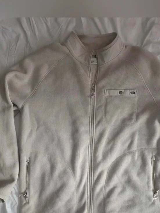 The North Face Men’s Gordon Lyons Cream Full Zip Fleece Jacket NWOT! XXL