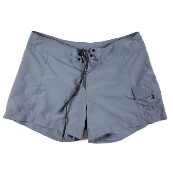 The North Face Lightweight Lace-Up Shorts Blue Medium Hiking Outdoor Camping