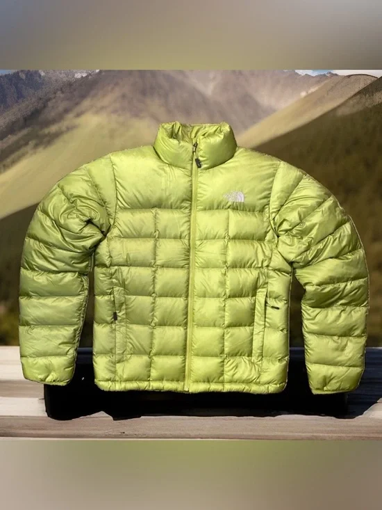 North Face Summit Series 800 Down Puffer Jacket Mens Sz Small Color: Lime Green