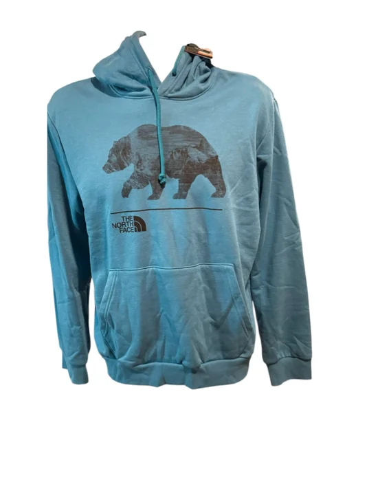 The North Face bear hoodie blue size l