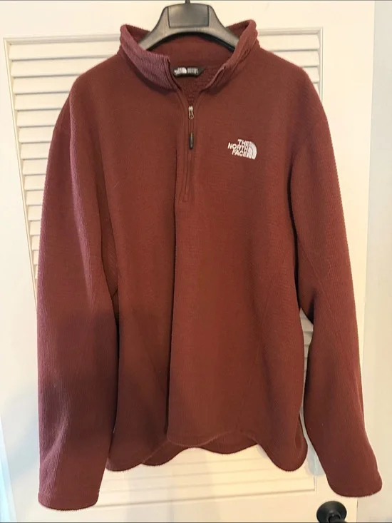 The North Face Men’s Zip-Up Sweater Jacket - Rust Brown