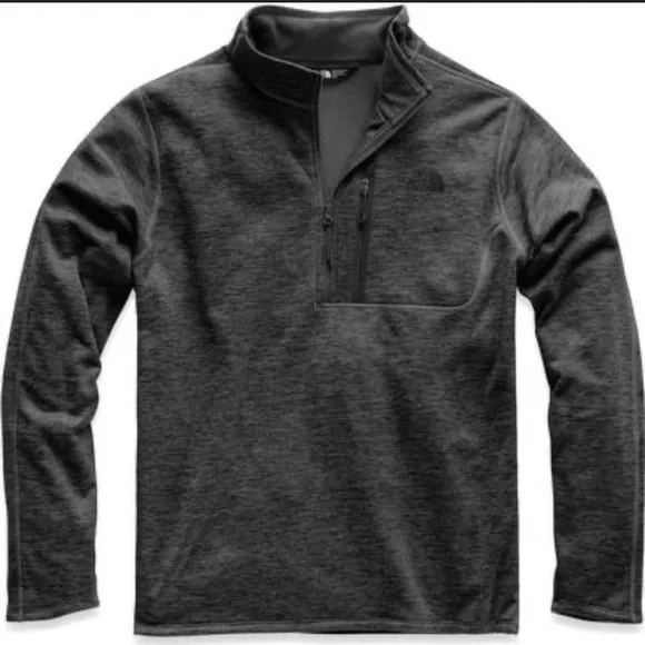 The North Face fleece Men's charcoal canyonlands Quarter-Zip shirt