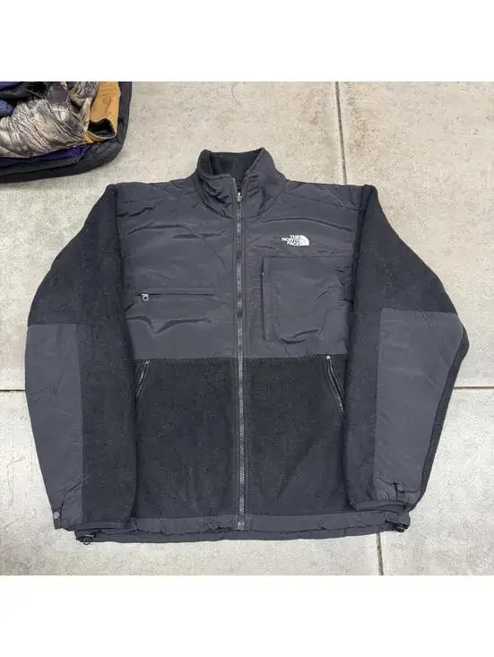 vintage the north face black denali fleece jacket size medium