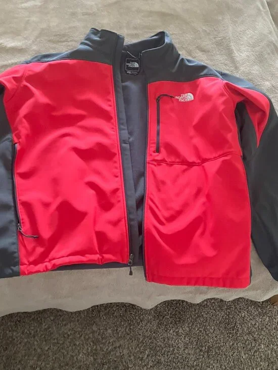 The North Face Apex Bionic Softshell Jacket Men's 3XL Red/Grey Full Zip