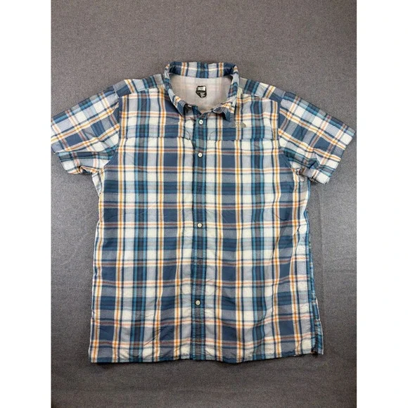 The North Face Shirt Mens‎ XL Plaid Short Sleeve Button Up Ventilated Hiking