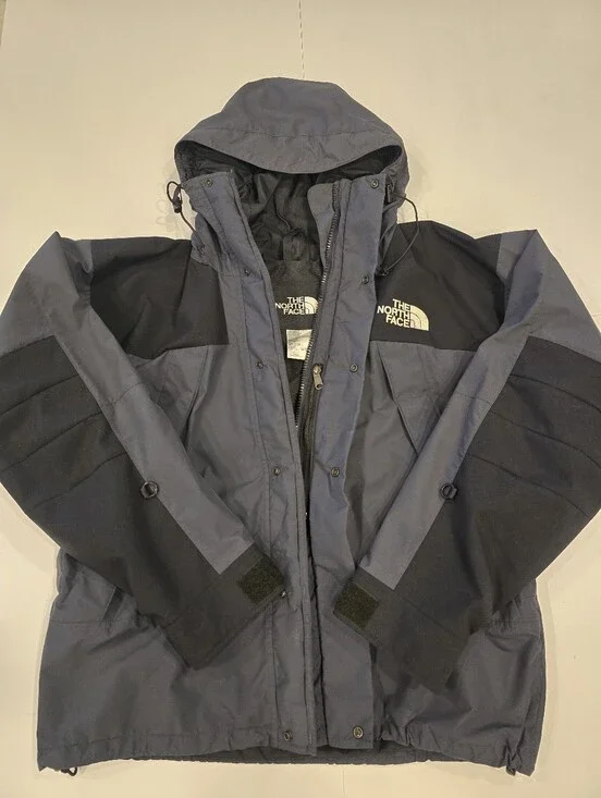 The North Face Men's Hooded Ski Jacket - Slate Blue & Black Gore-Tex