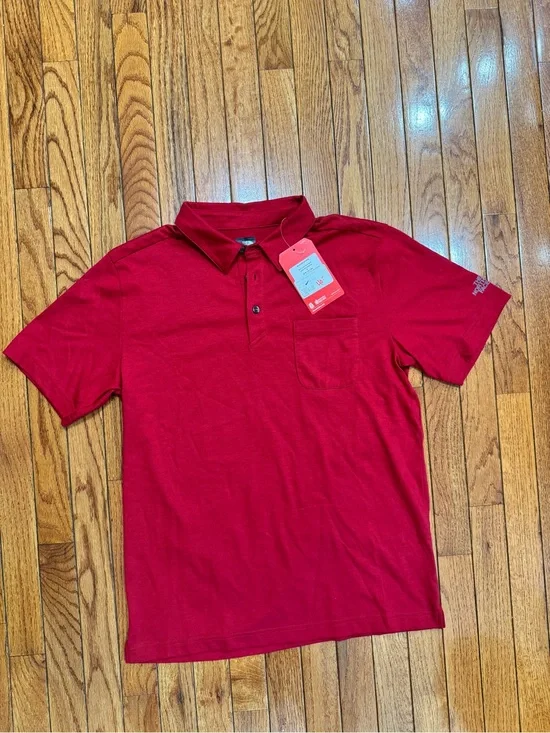 The North Face Red Short-Sleeve Polo Shirt